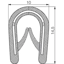 Élvédő szalag 1-4mm lemezhez 10m univerzális-hoz 14.5mm x 10mm x 10000mm Habermann