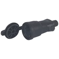 Dugalj lengő 2P+F 16A 230V egyenes fekete gumi csavaros IP44 LEGRAND