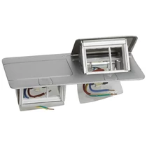 Padlódoboz Pop-up alumínium 210mm 10mm-padlóburkolat 6-modul LEGRAND