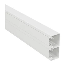 Parapetcsatorna 130mm x 50mm x 2000mm kezeletlen műanyag fényesfehér fedéllel DLP-S LEGRAND