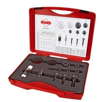Kézi lyukasztókészlet M16-M40 max.4mm-lemezhez, 16,5-40.5mm RUKO