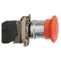 Vészgomba-nyomó komplett d22 1ny süllyesztett 40mm-fej fordító nyugtázás Harmony XB4 Schneider