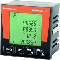 Multifunkciós teljesítménymérő 1/5A 96x96mm MODBUS A-mérő V-mérő POWER MONITOR Weidmüller
