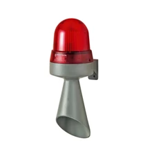 Kürt+fényjelző 24V AC/DC 98dB folyamatos hang folyamatos piros LED IP65 WERMA