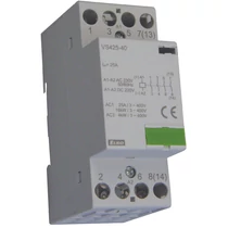 Installációs kontaktor sorolható 25A 24-400V AC/DC 2-z 2-ny 230V AC/DC-műk 2mod VS425 Elko EP