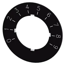 Potenciométer skála 0…9 fekete kerek 40mm-külsőátmérő 3SU SIEMENS
