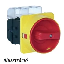 Szakaszoló fő- és vészkapcsoló 32A 3P 9kW/400VAC-3 beépíthető fix piros ML0-032-3E-1550-HS MERZ