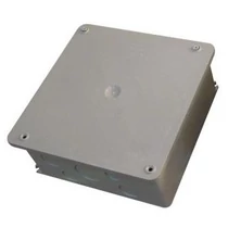 Kötődoboz zárt 100mmx 100mmx szürke műanyag IP44 kábel/cső Müdn BUDVILL