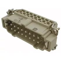 Ipari csatlakozó betét apa 32P 16A 500V csavaros csapos termoplaszt-betét Han 16E-sti-s HARTING