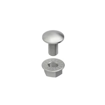 Lencsefejű csavar+anya M6x12mm galván/elektrolit horganyzott acél FLM 6X12 Niedax