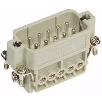 Ipari csatlakozó betét apa 10P 16A 250V csavaros csapos termoplaszt-betét Han 10A-STI-S HARTING