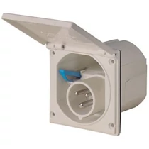 Lakókocsi csatlakozó 2P+E beépíthető 16A 3P 230V(50+60Hz) kék műanyag egyenes csavaros ABL-SURSUM