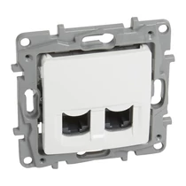 Niloé adatcsatlakozó dugalj UTP 2xRJ45 8(8) Cat6 fehér csavaros LEGRAND