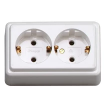 Asztali elosztósor 2x2P+E/230V 16A fehér IP20 Kopp