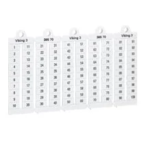 Sorkapocsjelölő (1-100) vízszintes fehér 5mm modultáv. Viking3 LEGRAND