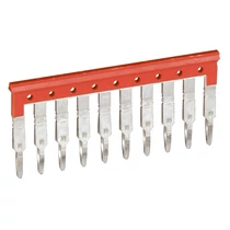 Keresztösszekötő 10-pólusú szigetelt piros 24A 5mm-mod.táv 2,5mm2 sorkapocshoz Viking3 LEGRAND