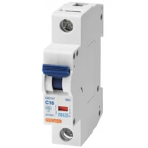 Kismegszakító 1P 16A C-jelleg 500V AC 6kA/60898 4.5kA/60947 RB60 GEWISS