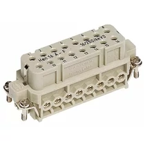 Ipari csatlakozó betét anya 16P 16A 250V csavaros hüvely termoplaszt-betét Han 16A-BU-S HARTING