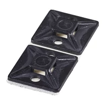 Kötegelő talp öntapadós és csavarozható 19x19x3,6 mm négy oldalt fűzhető Haupa