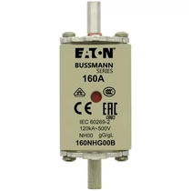 NH biztosítóbetét NH00 160A gL/gG 500V AC 120kA kombikijelző-kioldásjelzéssel Bussmann EATON