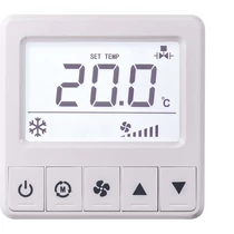 Termosztát FanCoil-hoz 5z ki/be 5gomb LCD/fix felirat 3A/ 250V LCF02 5DO RS485 Modbus Thermokon