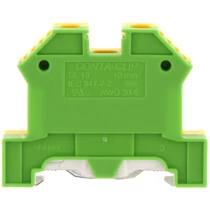 Földelő sorkapocs 1-szintes 0,2-10mm2 zöld/sárga TS35 csavaros SL 10/35 GNYE CONTA-CLIP