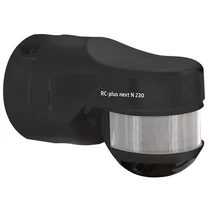 Mozgásérzékelő kültéri falra 20x20m 230° PIR 3000W 240V fekete IP54 RC-plus next N 230 B.E.G.