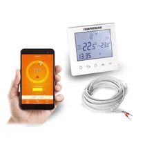 WiFi okostermosztát LCD vezetékes kazánvezérlővel radiátor/padlófűtés süllyesztett fehér QUANTRAX