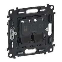 ValenaInMatic adatcsatlakozó dugalj UTP RJ45 8(8) Cat5e fekete csavaros LEGRAND