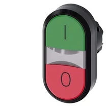 Kettős nyomógombfej műanyag d22 piros/zöld ovális 3SU SIEMENS