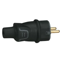 Dugvilla 2P+F 16A egyenes 230V fekete műanyag csavaros IP44 LEGRAND