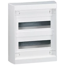 Kiselosztó PE/N-sínnel műanyag 2x 12M falonkívüli fehér IP30 kivágott-fedél Nedbox LEGRAND