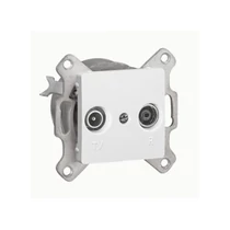 Cariva antenna aljzat TV-R süllyesztett fehér 2-kimenet MM-végzáró 10dB/860MHz LEGRAND
