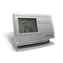 RF szobatermosztát vevő nélkül programozható LCD +2xAA1,5V-elem +vevő digitális 5-40°C QUANTRAX