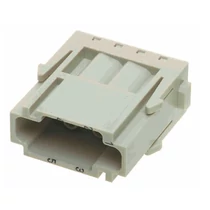 Ipari csatlakozó betét modul apa 6P 16A 500V krimpelt csapos Han 6MOD E HARTING