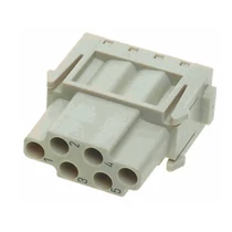 Ipari csatlakozó betét modul anya 6P 16A 500V krimpelt hüvely Han 6MOD E HARTING