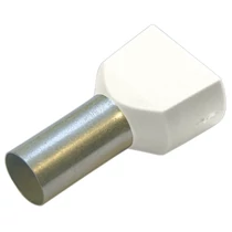 Érvéghüvely szigetelt iker 2x 0.75mm2 8mm fehér Haupa