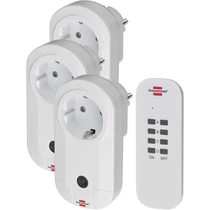 RF készlet 3dugalj adapter+1távirányító 1000W 1-relé 230VAC-táp 433MHz ComfortLine LECTRA