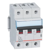 Kismegszakító 3P 16A C-jelleg 400V AC 10kA/60898 TX3 LEGRAND