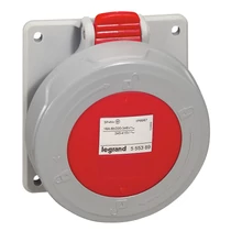 Ipari dugalj beépíthető 16A 5P 400V(50+60Hz) piros egyenes P17 Tempra Pro Dafbe164k06T LEGRAND