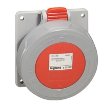 Ipari dugalj beépíthető 32A 5P 400V(50+60Hz) piros egyenes P17 Tempra Pro Dafbe324k06T LEGRAND