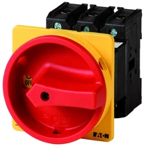 Szakaszoló fő- és vészkapcsoló 63A 3P 30kW/400VAC-3 ráépíthető fix piros P3-63/V/SVB EATON