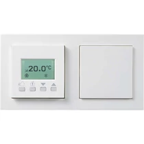 Teremhőmérséklet-vezérlő RS485 Modbus süllyesztett kijelzővel fehér WRF06 LCD DO2R Gira Thermokon