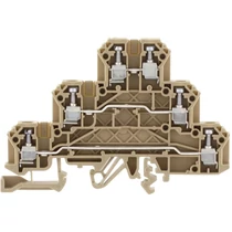 Háromszintes sorkapocs 2,5mm2 TS32/35 24A 250V csavaros bézs IKD2,5 CONTA-CLIP