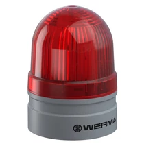 Fényjelző villanó EVS d62x85mm LED 230V AC falonkívüli piros műanyag IP66 Mini TwinFLASH WERMA