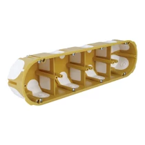 Gipszkarton szerelvénydoboz gumis 4--es 280mmx 68mm x műanyag sárga csavarral KPL KOPOS