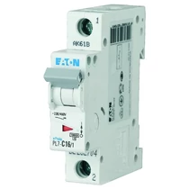 Kismegszakító 1P 1.5A D-jelleg 230V AC 10kA/60898 PL7-D1,5/1 EATON