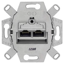 Delta 2xRJ45 Cat6e STP UAE/IAE (ISDN) betét fém címketartó nélkül 5TG SIEMENS