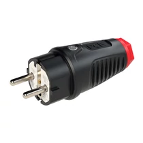 Dugvilla ipari +piros gyűrű 2P+F 16A egyenes 250V fehér gumi csavaros IP54 Taurus PCE