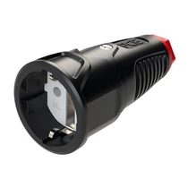 Dugalj lengő 2P+F piros gyürűvel 16A 230V egyenes fehérgumi csavaros IP20 PCE